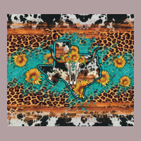 Bull Skull Texas Map Sunflower Leopard Cowhide Vintage Hoodie | Teevron