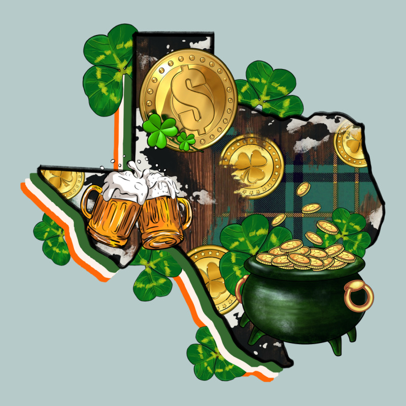 Texas Map St Patricks Day Heavy Core Tee by FaDigitalArtStudio | Teevron