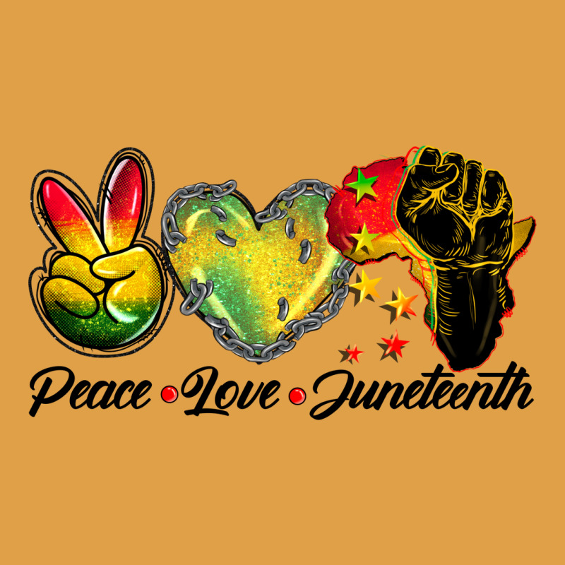 Peace Love Juneteenth Premium Hoodie by BarkalooDesign | Teevron