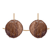 coconut bra easy adult halloween tiki party costume t shirt | Teevron