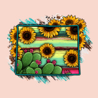 Wyoming Map Sunflower Cactus Serape Urban Hoodie | Teevron