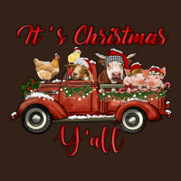 It's Christmas Y'all Truck With Farm Animals Heavy Core Tee | Teevron