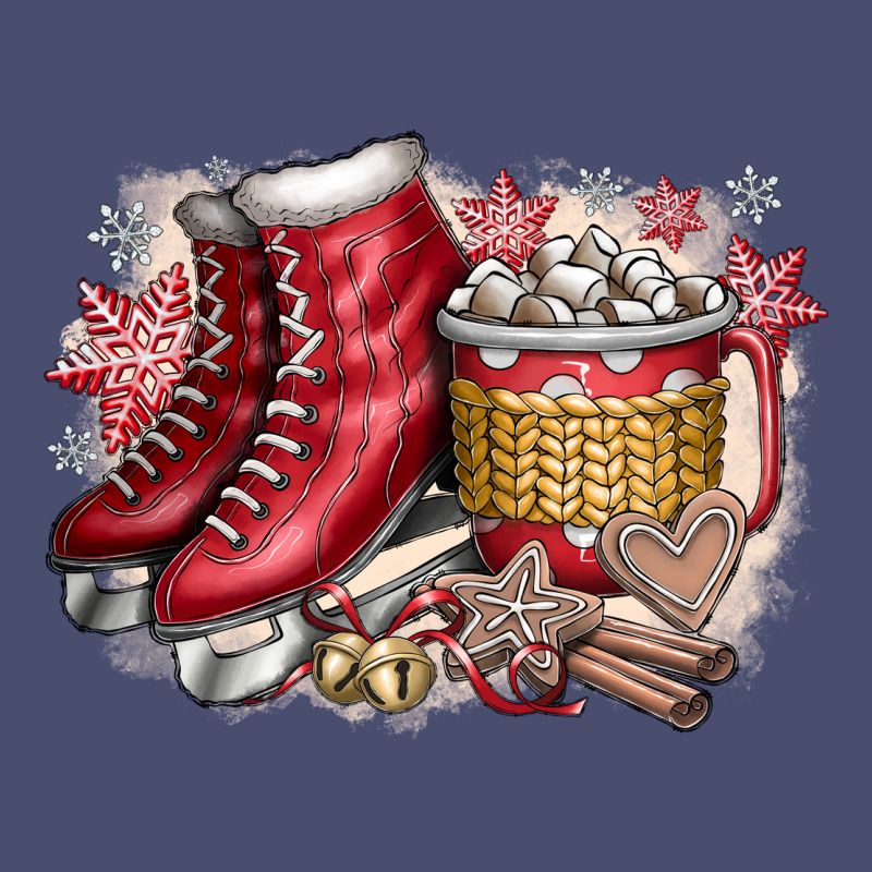 Christmas Ice Skating Vintage Tee by CowhideDigitalArt | Teevron