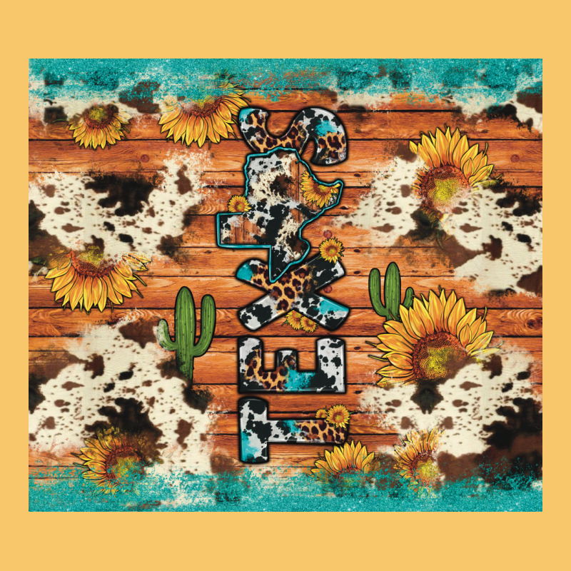 Texas Sunflower Cactus Cowhide Vintage Hoodie by Artiststas | Teevron
