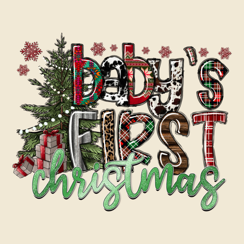 Baby's First Christmas Ladies Tee by CowhideDigitalArt | Teevron