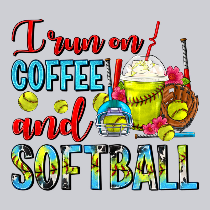 I Run On Coffee And Softball Frappe Classic Tee by FaDigitalArtStudio | Teevron
