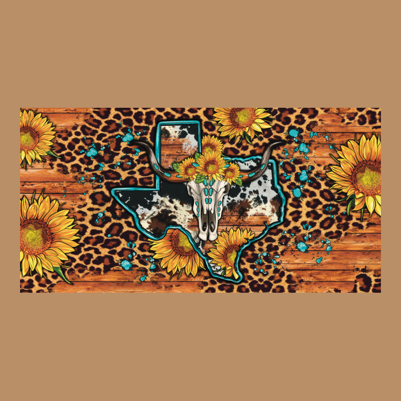 Texas Map Bull Skull Sunflower Leopard Licence Plate Vintage Hoodie by Artiststas | Teevron