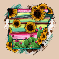 Arkansas Map Sunflower Cactus Serape Urban Hoodie | Teevron