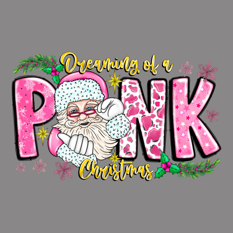 Dreaming Of A Pink Christmas Vintage Tee by CowhideDigitalArt | Teevron