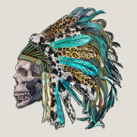 Western Indian Headdress With Skull Heavy Core Tee | Teevron