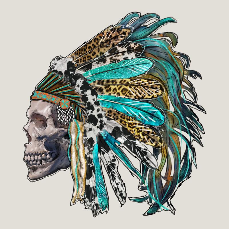 Western Indian Headdress With Skull Heavy Core Tee by RanaPortraitStore | Teevron