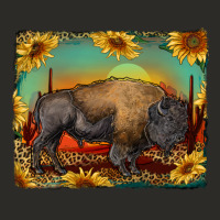 Western Bison With Sunset Background Heavy Core Tee | Teevron