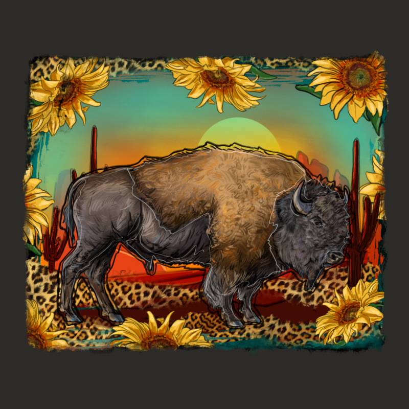Western Bison With Sunset Background Heavy Core Tee by RanaPortraitStore | Teevron