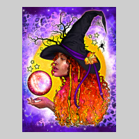 Witch With Crystal Ball Air Freshener Premium Tee | Teevron