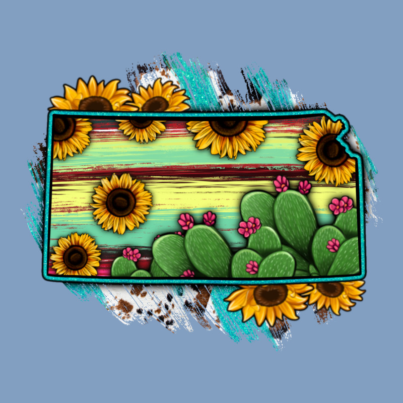 Kansas Map Sunflower Catus Serape Urban Hoodie by RanaPortraitStore | Teevron
