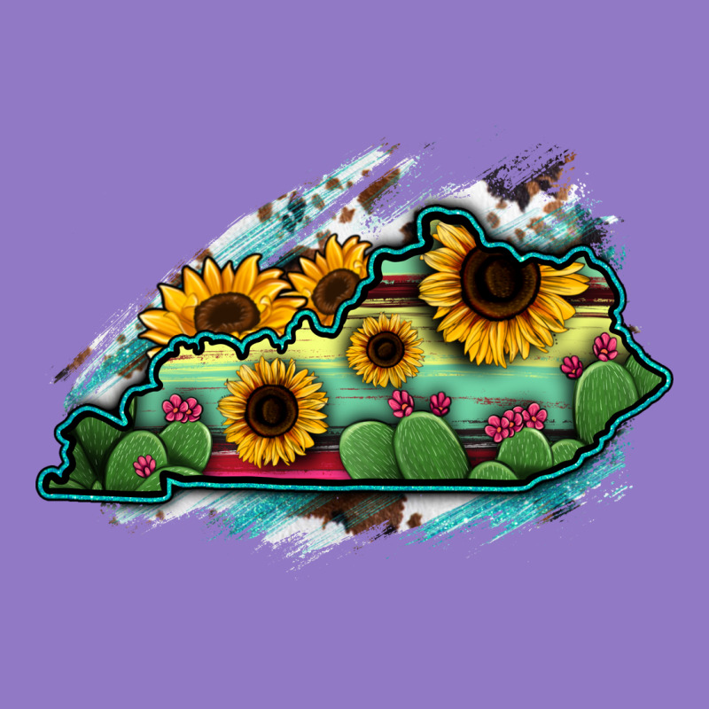 Kentucky Map Sunflower Cactus Serape Urban Hoodie by RanaPortraitStore | Teevron