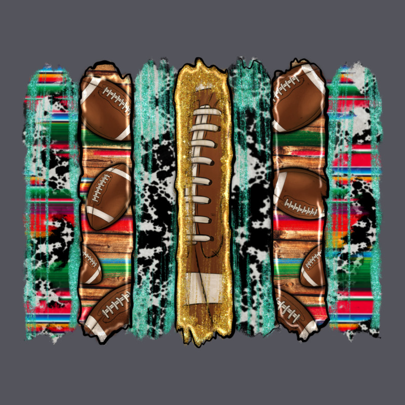 Football Serape Cowhide Turquoise Glitter  Brushstrokes Vintage Hoodie by Artiststas | Teevron