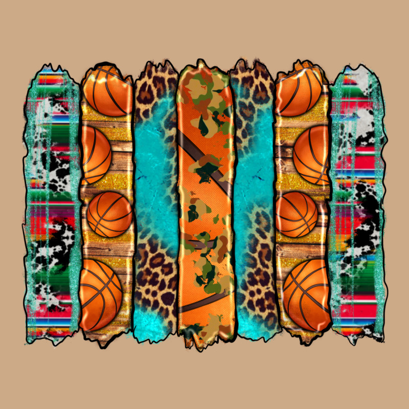 Basketball Serape Cowhide Turquoise Leopard Glitter  Brushstrokes Vintage Hoodie by Artiststas | Teevron