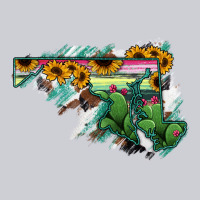 Maryland Map Sunflower Cactus Serape Urban Hoodie | Teevron