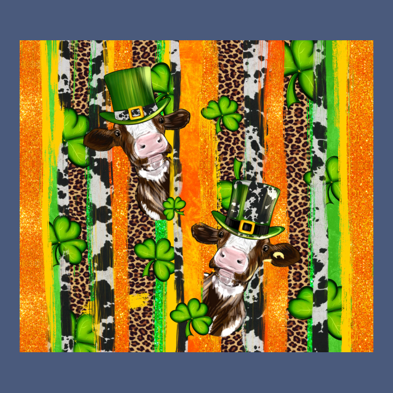 St Patricks Cow And Shamrock With Cowhide Vintage Hoodie by Artiststas | Teevron