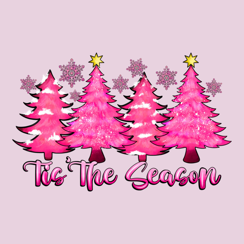 Tis The Season Pink Trees Ladies Tee by CowhideDigitalArt | Teevron