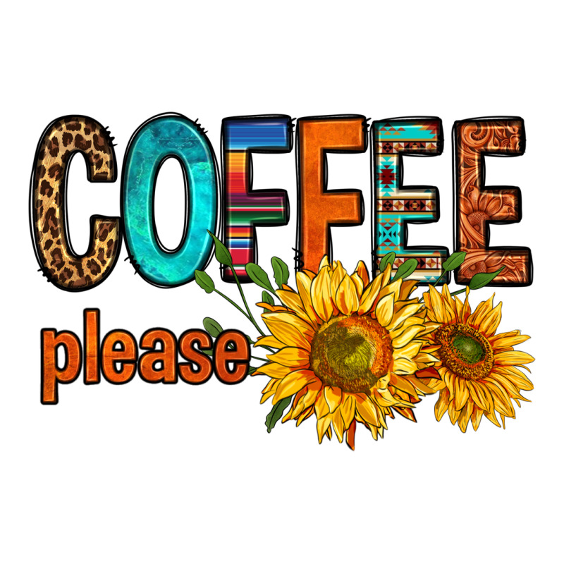 Coffee Please Western Doodle Letters Premium Tee by FaDigitalArtStudio | Teevron