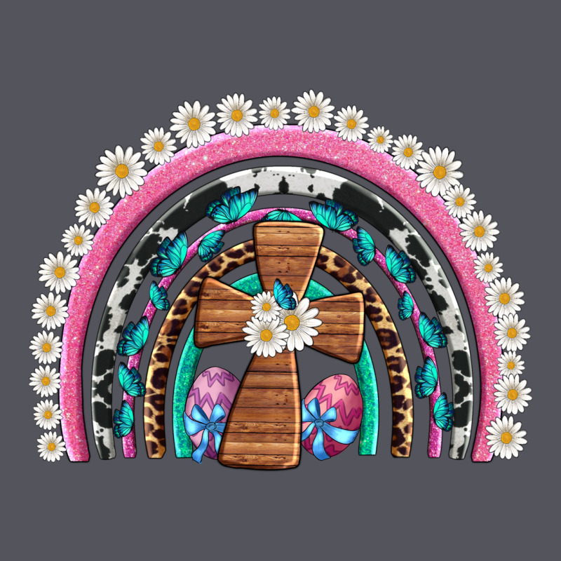 Easter Cross Daisy Egg Rainbow Vintage Hoodie by Artiststas | Teevron