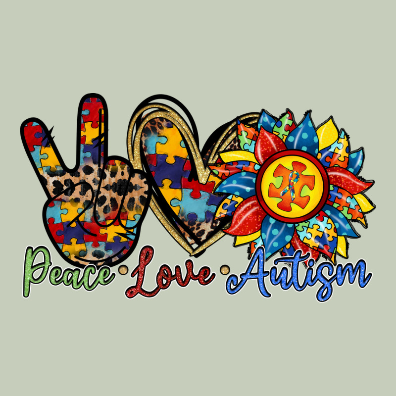 Peace Love Autism Sunflower Long Sleeve Tee by RacoonDesign | Teevron