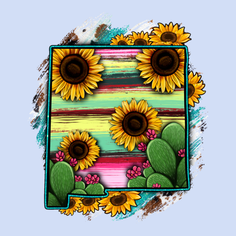 New Mexico Map Sunflower Cactus Serape Urban Hoodie by RanaPortraitStore | Teevron