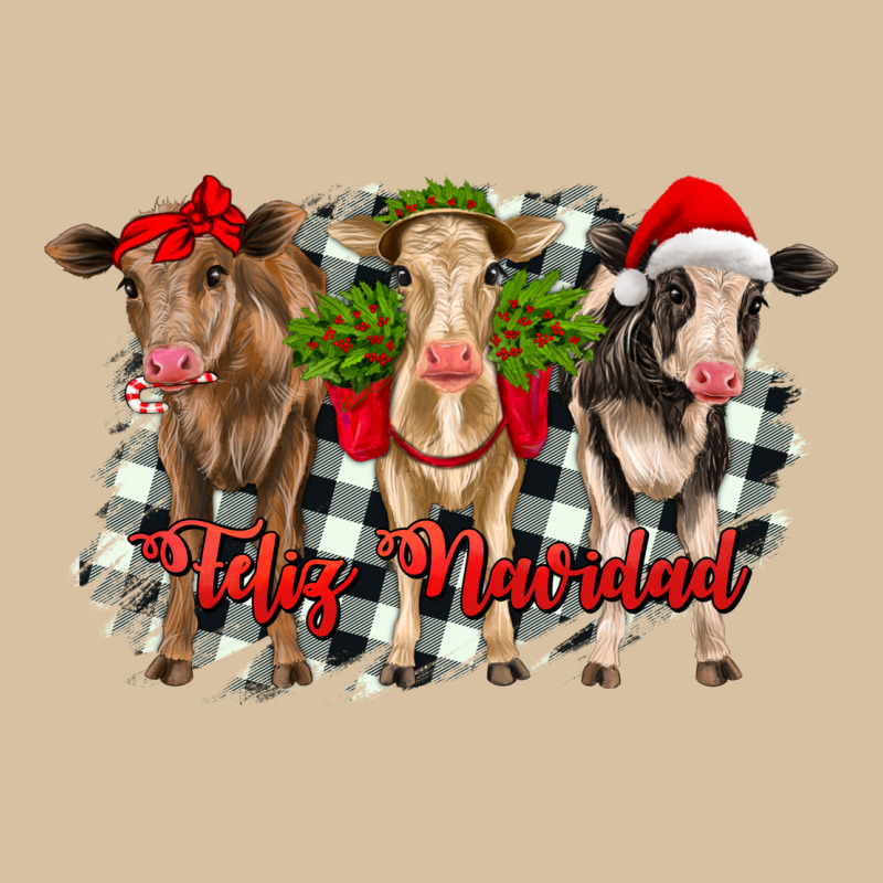 Feliz Navidad Heifers Front View Heavyweight Hoodie by RanaPortraitStore | Teevron