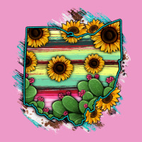 Ohio Map Sunflower Cactus Serape Urban Hoodie | Teevron