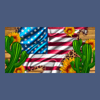 Usa Flag And Cactus And Sunflowers With Leopard And Wood License  Plat Vintage Hoodie | Teevron