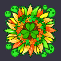 Sunflower With St Patricks Smiley Face And Shamrock With Glitter Vintage Hoodie | Teevron