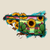 Oklahoma Map Sunflower Cactus Serape Urban Hoodie | Teevron