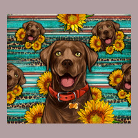 Chocolate Labrador With Sunflowers Western Vintage Hoodie | Teevron