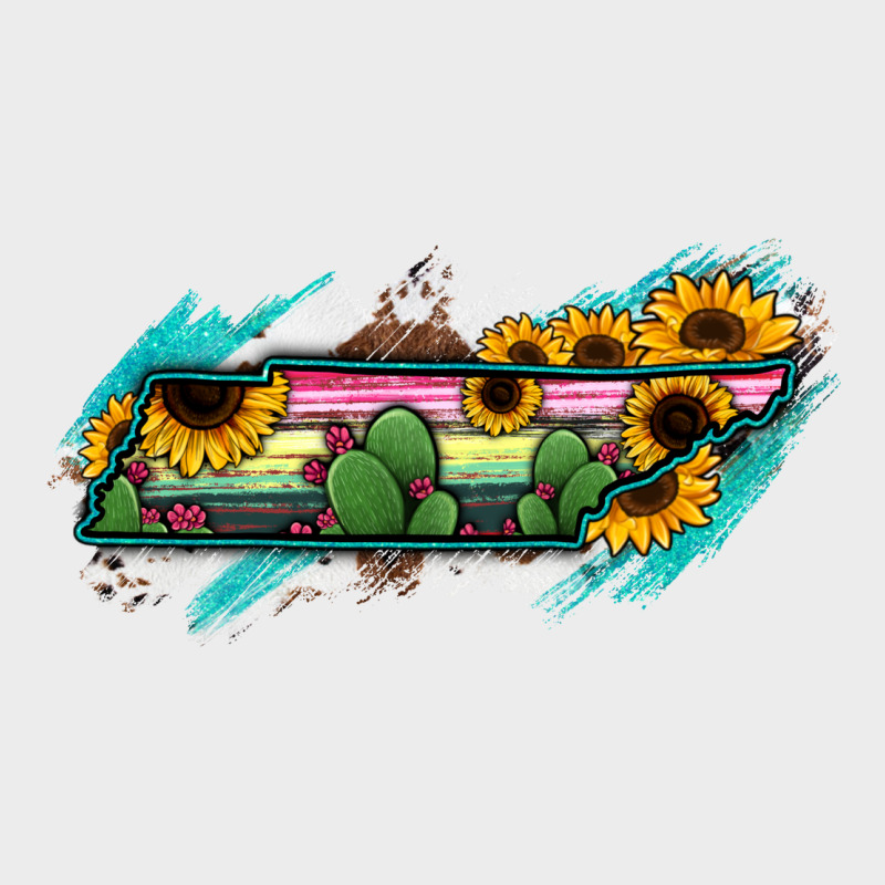 Tennessee Map Sunflower Cactus Serape Urban Hoodie by RanaPortraitStore | Teevron