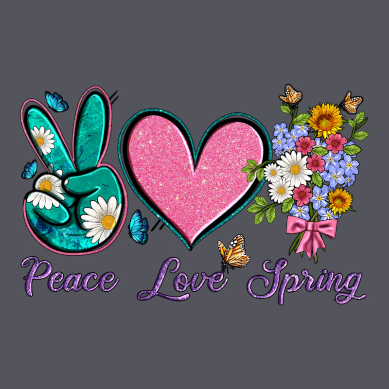 Peace Love Springwith Flowers And Butterfly Vintage Hoodie by Artiststas | Teevron