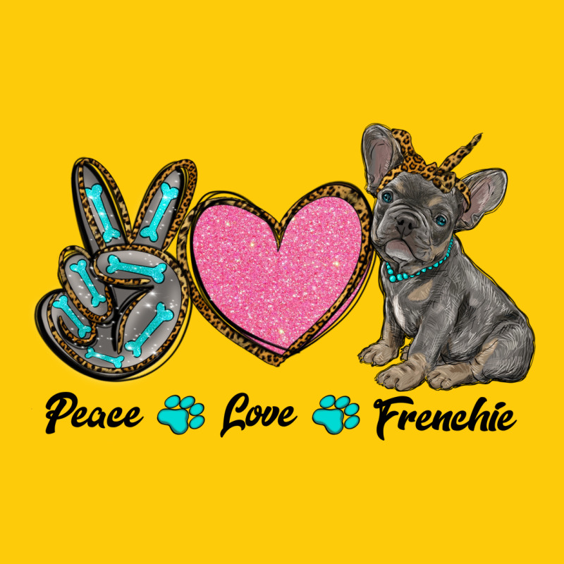 Peace Love Frenchie Premium Hoodie by RanaPortraitStore | Teevron