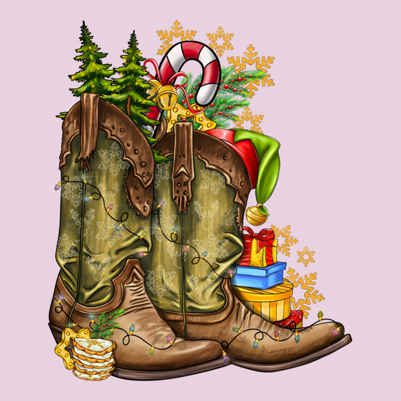 Christmas Boots Ladies Tee by CowhideDigitalArt | Teevron