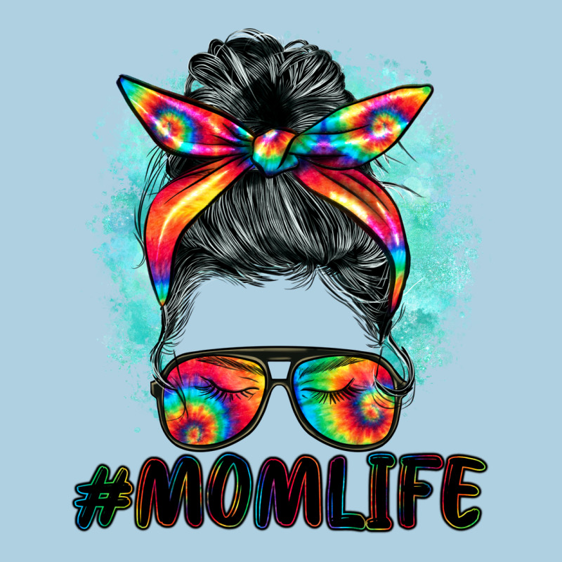 Tie Dye Momlife Messy Bun Premium Hoodie by BarkalooDesign | Teevron