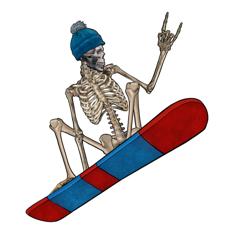 Skeleton Snowboard Premium Tee by FaDigitalArtStudio | Teevron