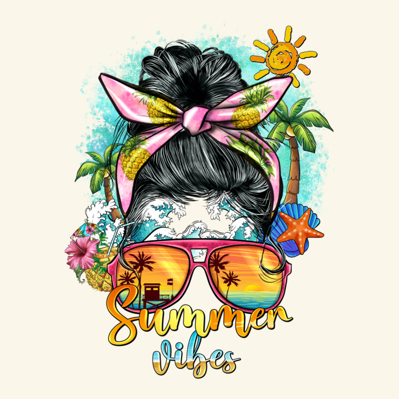 Summer Vibes Messy Bun Premium Hoodie by BarkalooDesign | Teevron