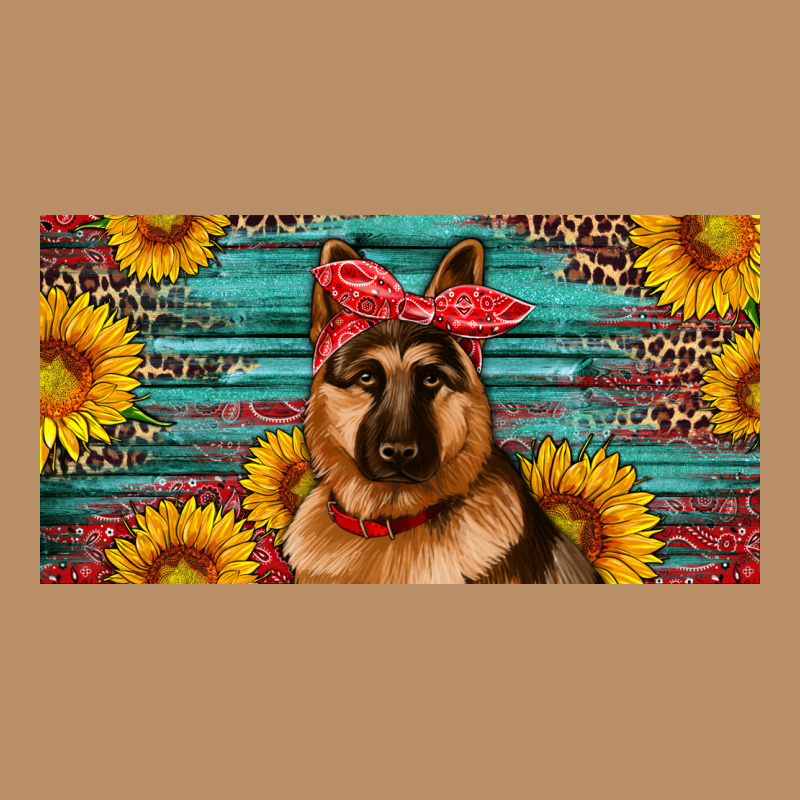German Shepherd With Sunflowers License Plate Vintage Hoodie by Artiststas | Teevron