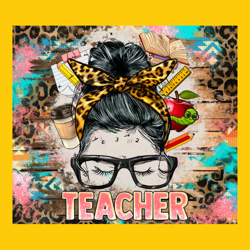 Teacher Messy Bun Tumbler Premium Hoodie by BarkalooDesign | Teevron