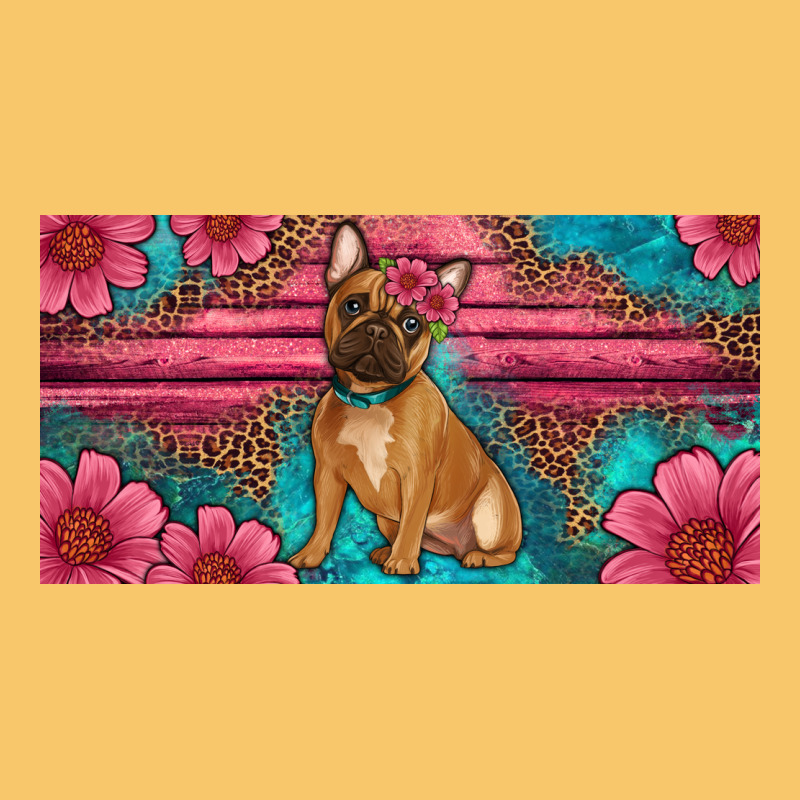 French Bulldog Floral License Plate Vintage Hoodie by Artiststas | Teevron