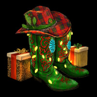 Cowboy Hat With Boots Christmas Heavy Core Tee | Teevron
