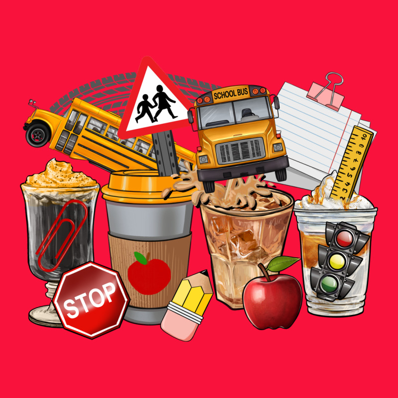 School Bus Coffee Cups Classic Tee by FaDigitalArtStudio | Teevron