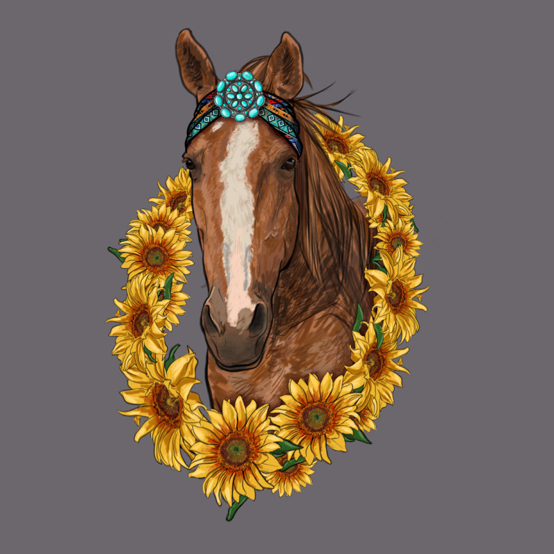 Brown Horse With Gemstone And Sunflowers Premium Sweatshirt by RanaPortraitStore | Teevron