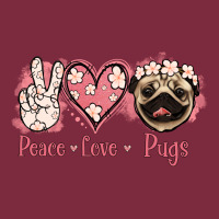 Peace Love Pugs Premium Hoodie | Teevron