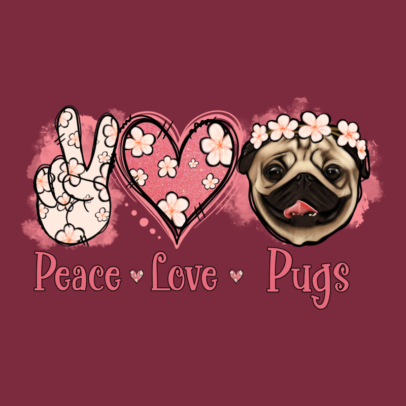 Peace Love Pugs Premium Hoodie by Jasminsmagicworld | Teevron